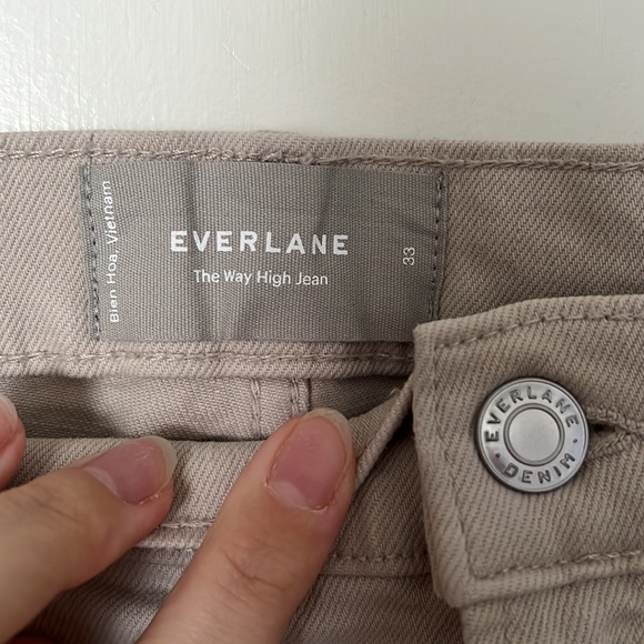 Everlane Way High Jean in Flax - Picture 2 of 5